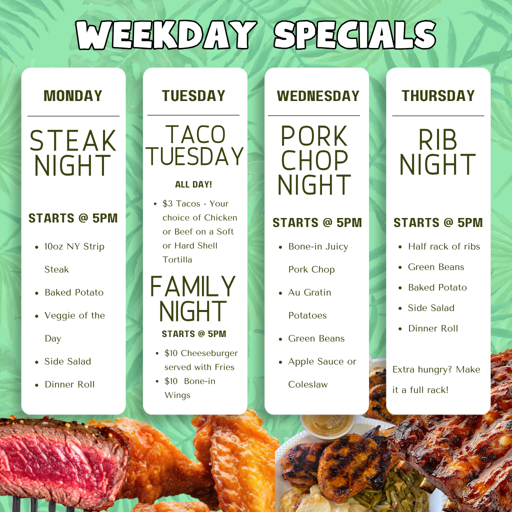 weekday specials